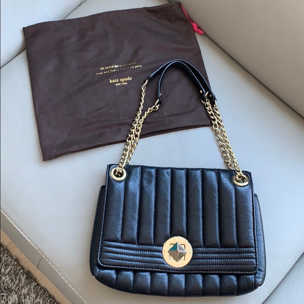 Kate Spade black and gold chain bag